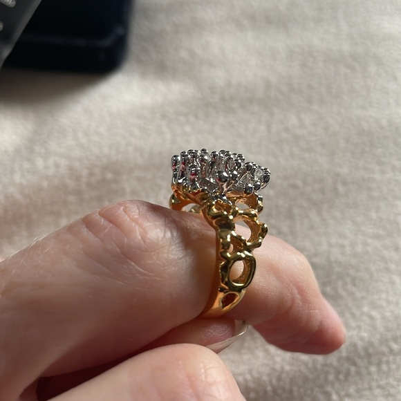 NWT House of Nikolas Gold Tone & CZ Ring Size 7 - Picture 3 of 7